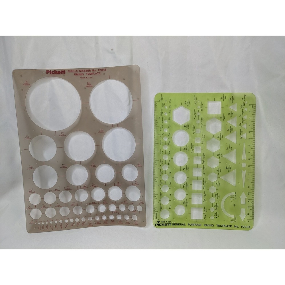 Pickett Inking Template 10331 Circle 12041 Lot of 2